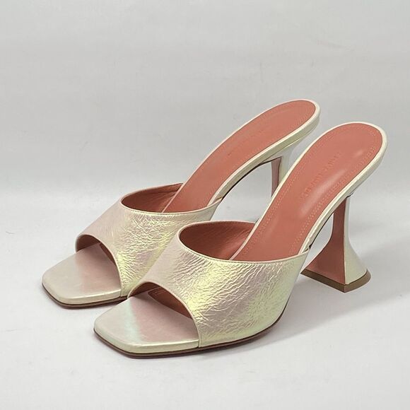 Amina Muaddi Lupita Holographic Leather Mule size 39 - Picture 5 of 14
